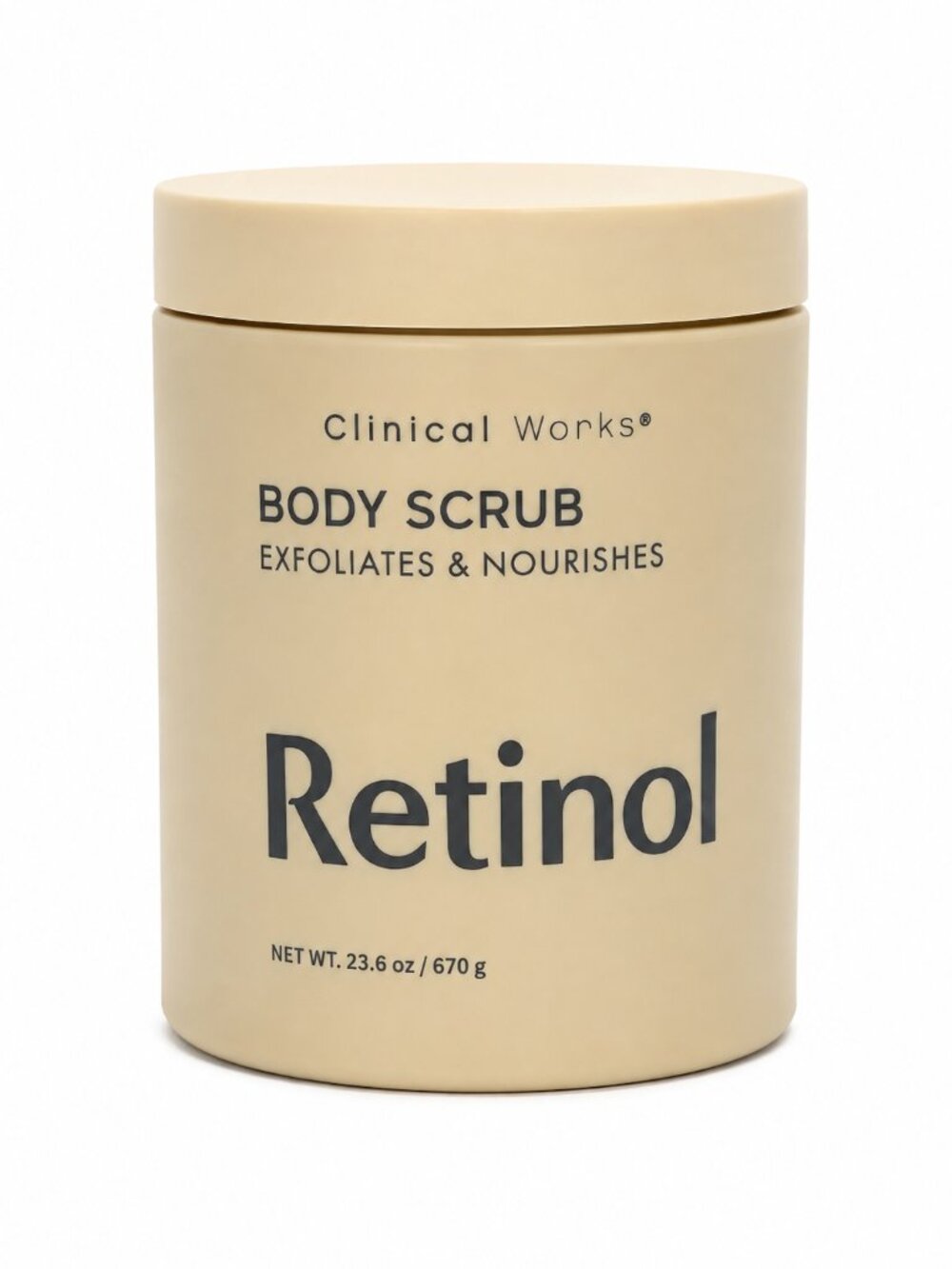 Clinical Works Retinol Body Scrub – Exfoliating & Nourishing Body Polish 23.6 oz